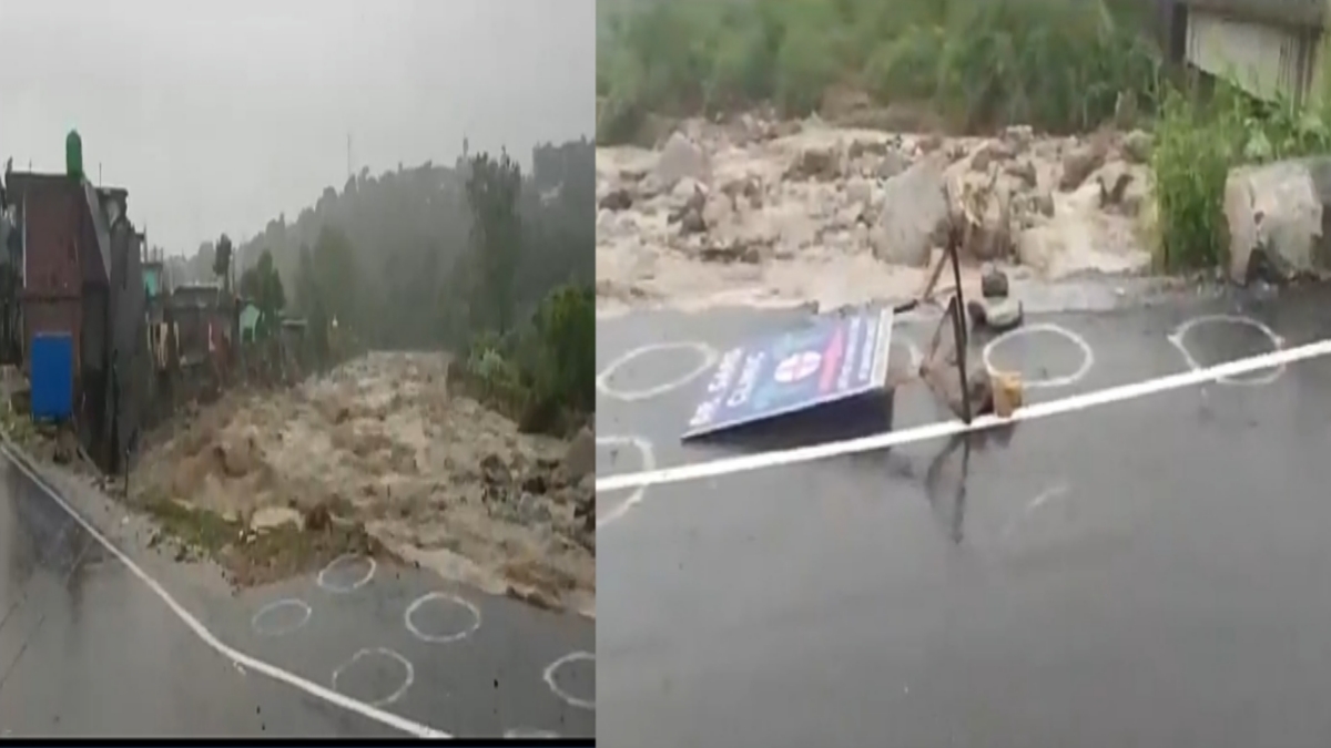 हिमाचल प्रदेश (Himachal pradesh) के धर्मशाला (Dharamshala) में भारी वर्षा (Flood) के कारण मांझी नदी ने भी भयानक रुप धारण कर लिया है। अब तक 10 दुकानें क्षतिग्रस्त।