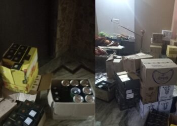 जून 2022 में ठेका खत्म होने के पश्चात ठेका मालिक ने अपने घर पर इक्कठी कर रखी थी शराब की खेप, एनआईटी थाने की टीम ने 30 पेटी अंग्रेजी शराब, 10 पेटी बीयर व 40 केन बीयर सहित ठेका मालिक व सहायक को किया काबू.