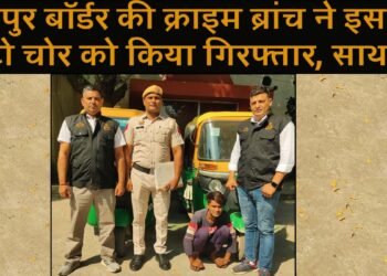 बदरपुर बॉर्डर की क्राइम ब्रांच टीम नेऑटो चोरी करने वाले ऑटो चोर को किया गिरफ्तार, आरोपी से 2 सीएनजी ऑटो बरामद.