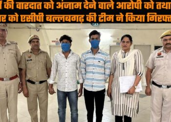 दुष्कर्म की वारदात को अंजाम देने वाले आरोपी को तथा ओयो मैनेजर को एसीपी बल्लबगढ़ की टीम ने किया गिरफ्तार.